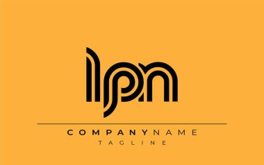 LPN Yaratıcı Eşsiz Modern Harf Logosu Tasarımı. Benzersiz bir harf dizaynına sahip stilize logo, soyut minimalist estetik ve modern cazibe sunar.