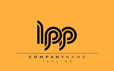 LPP Yaratıcı Eşsiz Modern Harf Logosu Tasarımı. Benzersiz bir harf dizaynına sahip stilize logo, soyut minimalist estetik ve modern cazibe sunar.