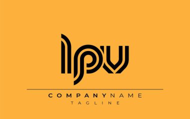 LPV Yaratıcı Eşsiz Modern Harf Logosu Tasarımı. Benzersiz bir harf dizaynına sahip stilize logo, soyut minimalist estetik ve modern cazibe sunar.