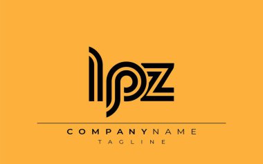 LPZ Yaratıcı Eşsiz Modern Harf Logosu Tasarımı. Benzersiz bir harf dizaynına sahip stilize logo, soyut minimalist estetik ve modern cazibe sunar.