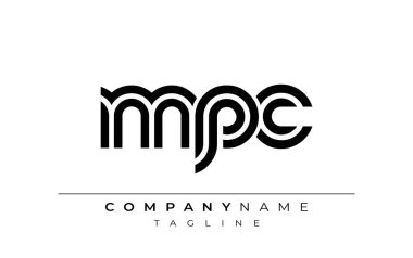 MPC Yaratıcı Eşsiz Modern Harf Logosu Tasarımı. Benzersiz bir harf dizaynına sahip stilize logo, soyut minimalist estetik ve modern cazibe sunar.