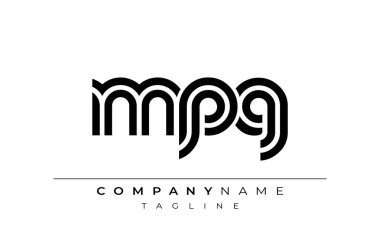 MPG Yaratıcı Eşsiz Modern Harf Logosu Tasarımı. Benzersiz bir harf dizaynına sahip stilize logo, soyut minimalist estetik ve modern cazibe sunar.