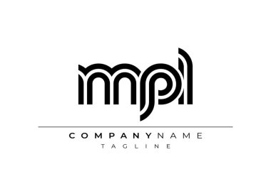 MPL Yaratıcı Eşsiz Modern Harf Logosu Tasarımı. Benzersiz bir harf dizaynına sahip stilize logo, soyut minimalist estetik ve modern cazibe sunar.