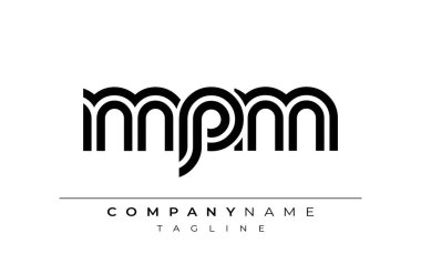 MPM Yaratıcı Eşsiz Modern Harf Logosu Tasarımı. Benzersiz bir harf dizaynına sahip stilize logo, soyut minimalist estetik ve modern cazibe sunar.