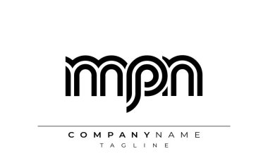 MPN Yaratıcı Eşsiz Modern Harf Logosu Tasarımı. Benzersiz bir harf dizaynına sahip stilize logo, soyut minimalist estetik ve modern cazibe sunar.