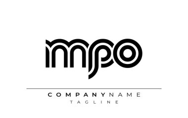 MPO Yaratıcı Eşsiz Modern Harf Logosu Tasarımı. Benzersiz bir harf dizaynına sahip stilize logo, soyut minimalist estetik ve modern cazibe sunar.