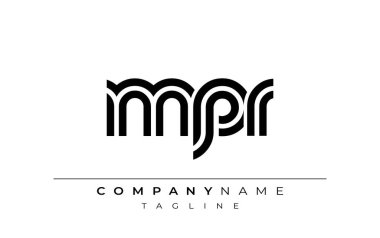 MPR Yaratıcı Eşsiz Modern Harf Logosu Tasarımı. Benzersiz bir harf dizaynına sahip stilize logo, soyut minimalist estetik ve modern cazibe sunar.