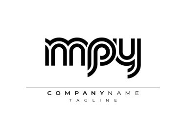 MPY Yaratıcı Eşsiz Modern Harf Logosu Tasarımı. Benzersiz bir harf dizaynına sahip stilize logo, soyut minimalist estetik ve modern cazibe sunar.