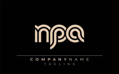 NPA Yaratıcı Eşsiz Modern Harf Logosu Tasarımı. Benzersiz bir harf dizaynına sahip stilize logo, soyut minimalist estetik ve modern cazibe sunar.
