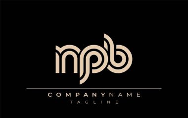 NPB Yaratıcı Eşsiz Modern Harf Logosu Tasarımı. Benzersiz bir harf dizaynına sahip stilize logo, soyut minimalist estetik ve modern cazibe sunar.