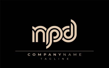 NPD Yaratıcı Eşsiz Modern Harf Logosu Tasarımı. Benzersiz bir harf dizaynına sahip stilize logo, soyut minimalist estetik ve modern cazibe sunar.