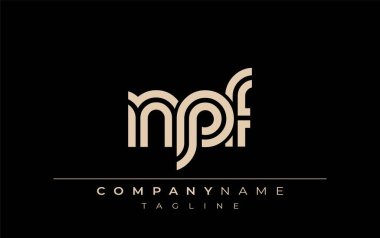 NPF Yaratıcı Eşsiz Modern Harf Logosu Tasarımı. Benzersiz bir harf dizaynına sahip stilize logo, soyut minimalist estetik ve modern cazibe sunar.