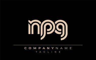 NPG Yaratıcı Eşsiz Modern Harf Logosu Tasarımı. Benzersiz bir harf dizaynına sahip stilize logo, soyut minimalist estetik ve modern cazibe sunar.