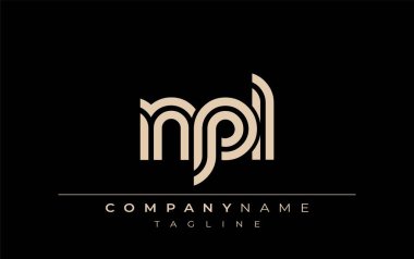 NPL Yaratıcı Eşsiz Modern Harf Logosu Tasarımı. Benzersiz bir harf dizaynına sahip stilize logo, soyut minimalist estetik ve modern cazibe sunar.
