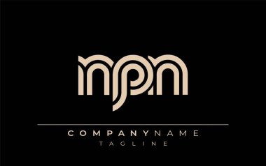NPN Yaratıcı Eşsiz Modern Harf Logosu Tasarımı. Benzersiz bir harf dizaynına sahip stilize logo, soyut minimalist estetik ve modern cazibe sunar.