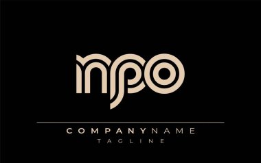 NPO Yaratıcı Eşsiz Modern Harf Logosu Tasarımı. Benzersiz bir harf dizaynına sahip stilize logo, soyut minimalist estetik ve modern cazibe sunar.