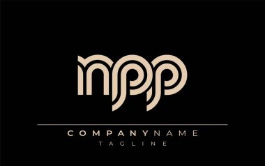 NPP Yaratıcı Eşsiz Modern Harf Logosu Tasarımı. Benzersiz bir harf dizaynına sahip stilize logo, soyut minimalist estetik ve modern cazibe sunar.