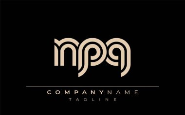 NPQ Yaratıcı Eşsiz Modern Harf Logosu Tasarımı. Benzersiz bir harf dizaynına sahip stilize logo, soyut minimalist estetik ve modern cazibe sunar.