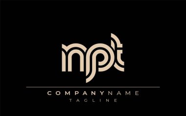NPT Yaratıcı Eşsiz Modern Harf Logosu Tasarımı. Benzersiz bir harf dizaynına sahip stilize logo, soyut minimalist estetik ve modern cazibe sunar.