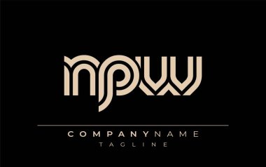 NPW Yaratıcı Eşsiz Modern Harf Logosu Tasarımı. Benzersiz bir harf dizaynına sahip stilize logo, soyut minimalist estetik ve modern cazibe sunar.