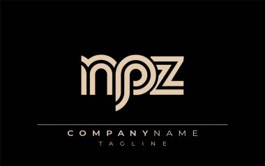 NPZ Yaratıcı Eşsiz Modern Harf Logosu Tasarımı. Benzersiz bir harf dizaynına sahip stilize logo, soyut minimalist estetik ve modern cazibe sunar.