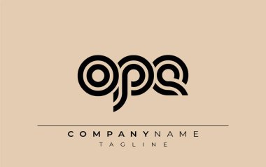 OPE Yaratıcı Eşsiz Modern Harf Logosu Tasarımı. Benzersiz bir harf dizaynına sahip stilize logo, soyut minimalist estetik ve modern cazibe sunar.
