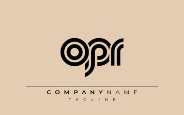 OPR Yaratıcı Eşsiz Modern Harf Logosu Tasarımı. Benzersiz bir harf dizaynına sahip stilize logo, soyut minimalist estetik ve modern cazibe sunar.