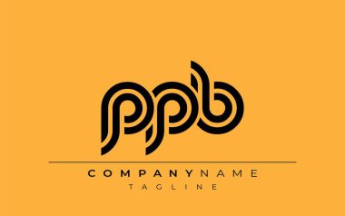 PPB Yaratıcı Eşsiz Modern Harf Logosu Tasarımı. Benzersiz bir harf dizaynına sahip stilize logo, soyut minimalist estetik ve modern cazibe sunar.