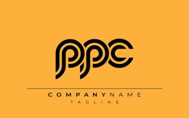 PPC Yaratıcı Eşsiz Modern Harf Logosu Tasarımı. Benzersiz bir harf dizaynına sahip stilize logo, soyut minimalist estetik ve modern cazibe sunar.