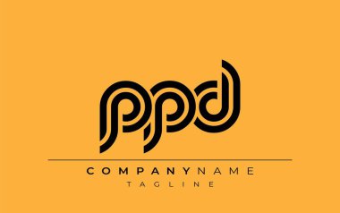 PPD Yaratıcı Eşsiz Modern Harf Logosu Tasarımı. Benzersiz bir harf dizaynına sahip stilize logo, soyut minimalist estetik ve modern cazibe sunar.