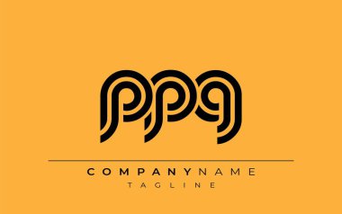 PPG Yaratıcı Eşsiz Modern Harf Logosu Tasarımı. Benzersiz bir harf dizaynına sahip stilize logo, soyut minimalist estetik ve modern cazibe sunar.