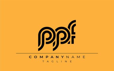 PPF Yaratıcı Eşsiz Modern Harf Logosu Tasarımı. Benzersiz bir harf dizaynına sahip stilize logo, soyut minimalist estetik ve modern cazibe sunar.