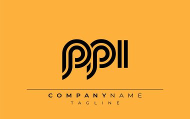 PPI Yaratıcı Eşsiz Modern Harf Logosu Tasarımı. Benzersiz bir harf dizaynına sahip stilize logo, soyut minimalist estetik ve modern cazibe sunar.
