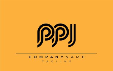 PPJ Yaratıcı Eşsiz Modern Harf Logosu Tasarımı. Benzersiz bir harf dizaynına sahip stilize logo, soyut minimalist estetik ve modern cazibe sunar.
