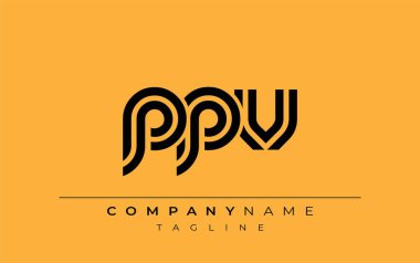 PPV Yaratıcı Eşsiz Modern Harf Logosu Tasarımı. Benzersiz bir harf dizaynına sahip stilize logo, soyut minimalist estetik ve modern cazibe sunar.