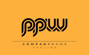 PPW Yaratıcı Eşsiz Modern Harf Logosu Tasarımı. Benzersiz bir harf dizaynına sahip stilize logo, soyut minimalist estetik ve modern cazibe sunar.