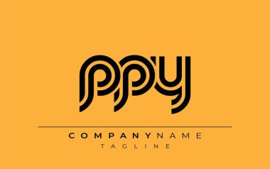 PPY Yaratıcı Eşsiz Modern Harf Logosu Tasarımı. Benzersiz bir harf dizaynına sahip stilize logo, soyut minimalist estetik ve modern cazibe sunar.