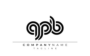 QPB Yaratıcı Eşsiz Modern Harf Logosu Tasarımı. Benzersiz bir harf dizaynına sahip stilize logo, soyut minimalist estetik ve modern cazibe sunar.