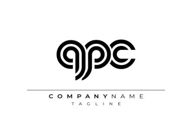 QPC Yaratıcı Eşsiz Modern Harf Logosu Tasarımı. Benzersiz bir harf dizaynına sahip stilize logo, soyut minimalist estetik ve modern cazibe sunar.