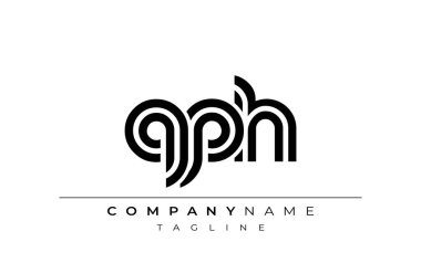 QPH Yaratıcı Eşsiz Modern Harf Logosu Tasarımı. Benzersiz bir harf dizaynına sahip stilize logo, soyut minimalist estetik ve modern cazibe sunar.