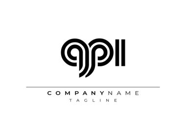 QPI Yaratıcı Eşsiz Modern Harf Logosu Tasarımı. Benzersiz bir harf dizaynına sahip stilize logo, soyut minimalist estetik ve modern cazibe sunar.