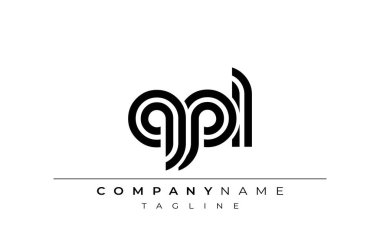 QPL Yaratıcı Eşsiz Modern Harf Logosu Tasarımı. Benzersiz bir harf dizaynına sahip stilize logo, soyut minimalist estetik ve modern cazibe sunar.