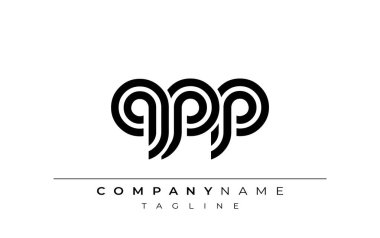 QPP Yaratıcı Eşsiz Modern Harf Logosu Tasarımı. Benzersiz bir harf dizaynına sahip stilize logo, soyut minimalist estetik ve modern cazibe sunar.