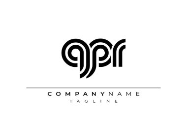QPR Yaratıcı Eşsiz Modern Harf Logosu Tasarımı. Benzersiz bir harf dizaynına sahip stilize logo, soyut minimalist estetik ve modern cazibe sunar.