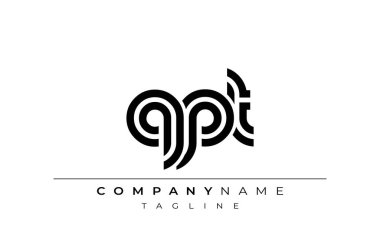 QPT Yaratıcı Eşsiz Modern Harf Logosu Tasarımı. Benzersiz bir harf dizaynına sahip stilize logo, soyut minimalist estetik ve modern cazibe sunar.