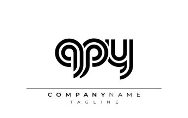 QPY Yaratıcı Eşsiz Modern Harf Logosu Tasarımı. Benzersiz bir harf dizaynına sahip stilize logo, soyut minimalist estetik ve modern cazibe sunar.
