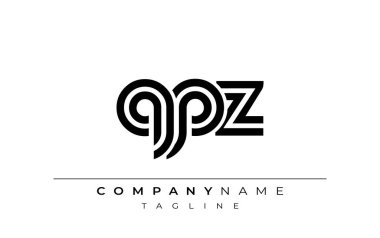 QPZ Yaratıcı Eşsiz Modern Harf Logosu Tasarımı. Benzersiz bir harf dizaynına sahip stilize logo, soyut minimalist estetik ve modern cazibe sunar.