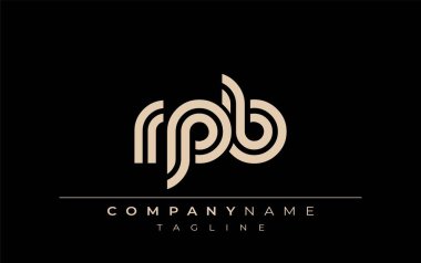 RPB Yaratıcı Eşsiz Modern Harf Logosu Tasarımı. Benzersiz bir harf dizaynına sahip stilize logo, soyut minimalist estetik ve modern cazibe sunar.