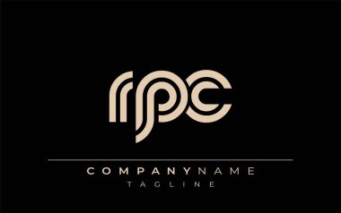 RPC Yaratıcı Eşsiz Modern Harf Logosu Tasarımı. Benzersiz bir harf dizaynına sahip stilize logo, soyut minimalist estetik ve modern cazibe sunar.