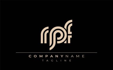 RPF Yaratıcı Eşsiz Modern Harf Logosu Tasarımı. Benzersiz bir harf dizaynına sahip stilize logo, soyut minimalist estetik ve modern cazibe sunar.